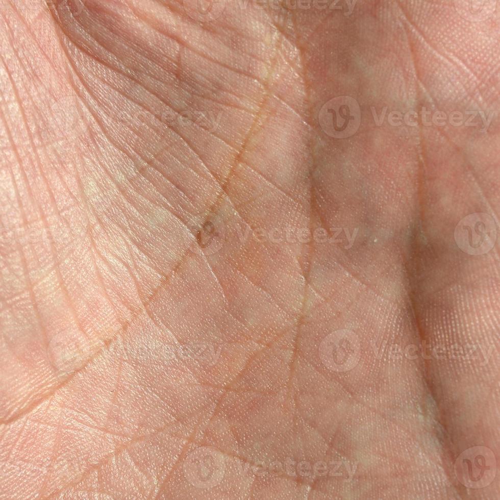 primer plano de la piel de la mano humana con textura y líneas de piel visibles foto