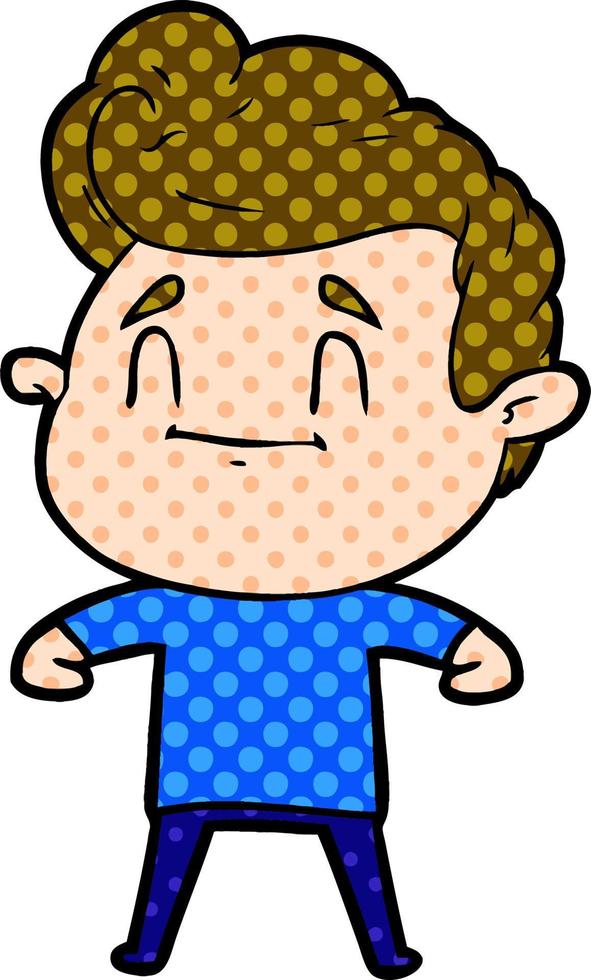 happy cartoon man vector