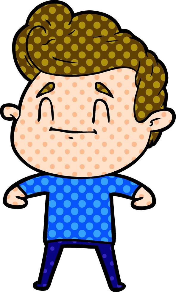 hombre feliz de dibujos animados vector