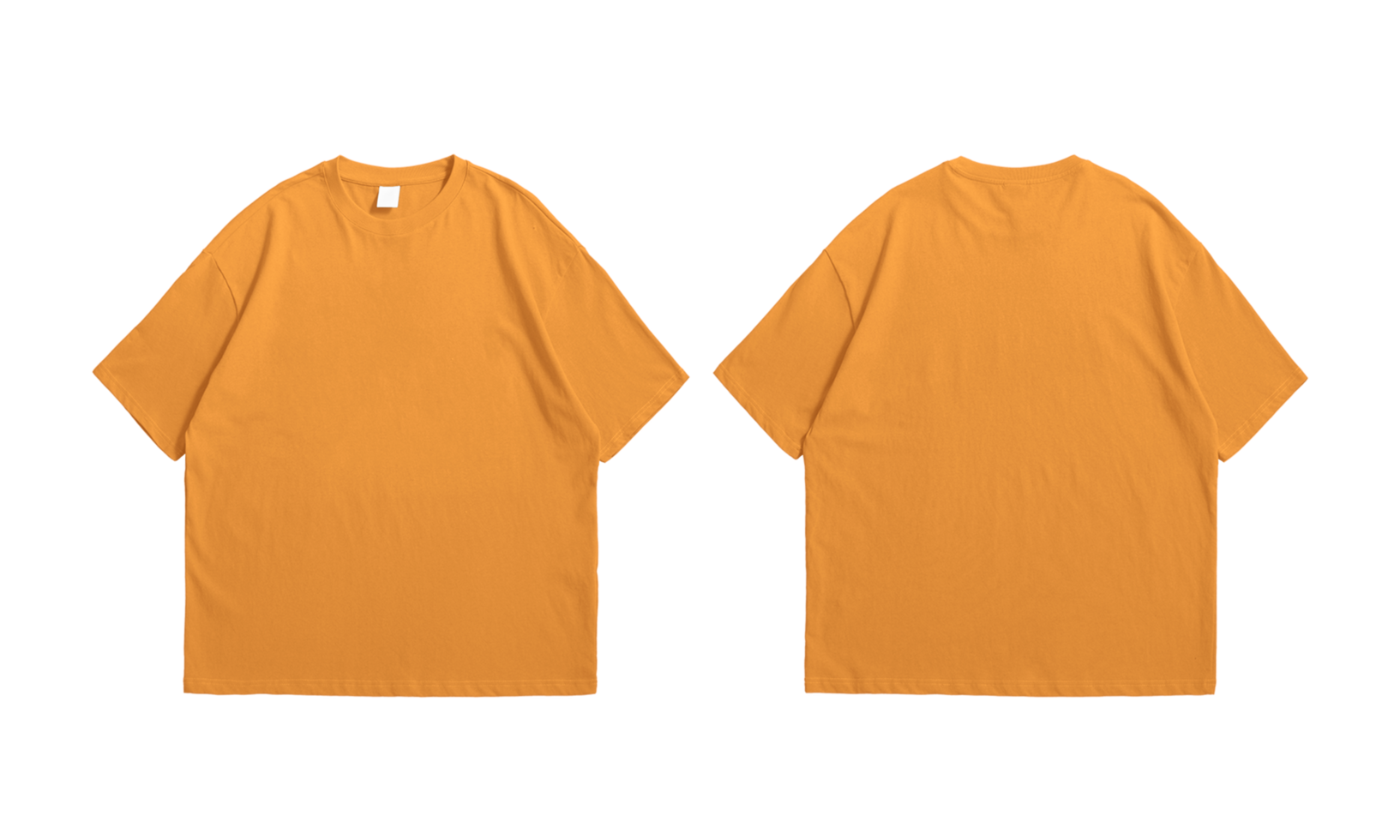 Oversize Coral t-shirt front and back background transparent png