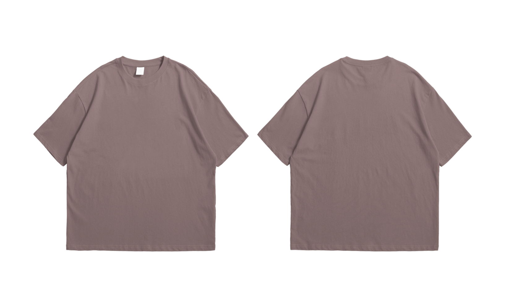 Oversize asphalt t-shirt front and back background transparent png