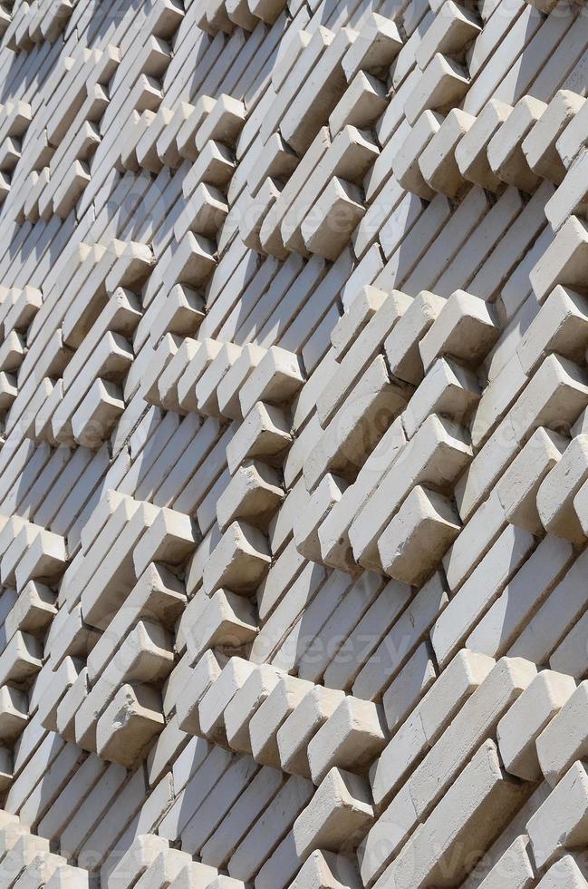 A pattern made of white bricks in the form of diamond shapes. Decoration of the walls during the Soviet Union photo