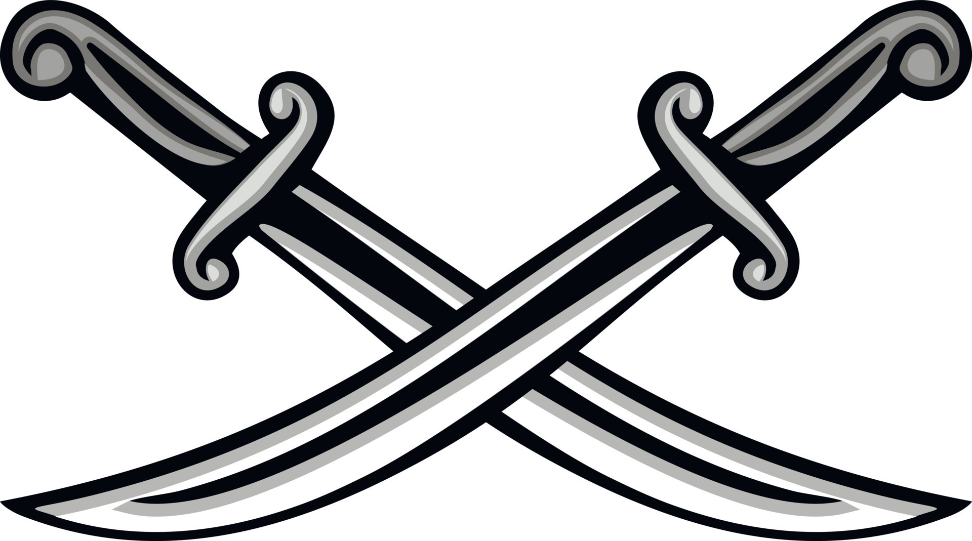 heraldic crossed swords 12304938 Vector Art at Vecteezy