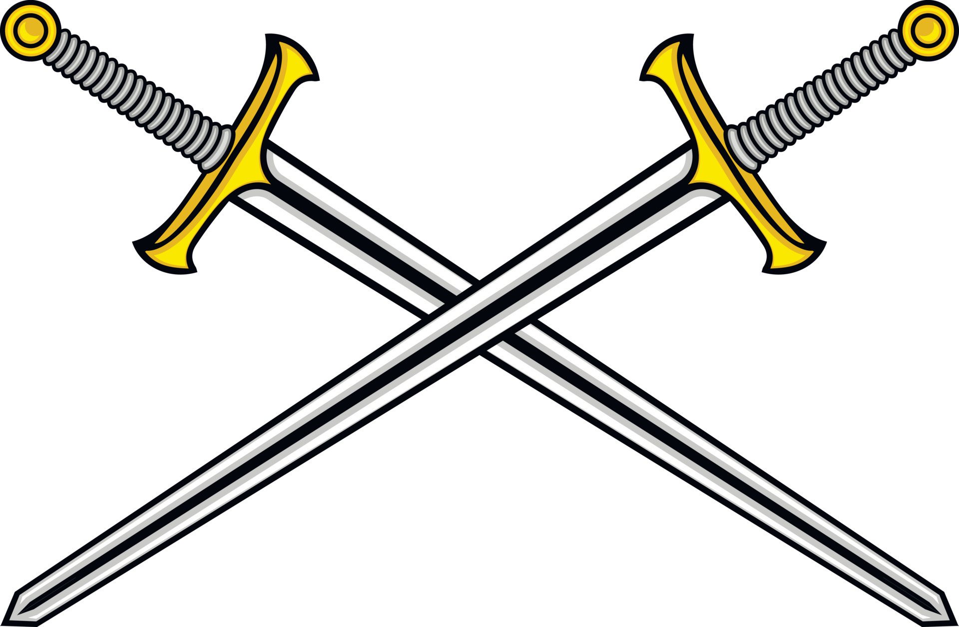 heraldic crossed swords 12304945 Vector Art at Vecteezy