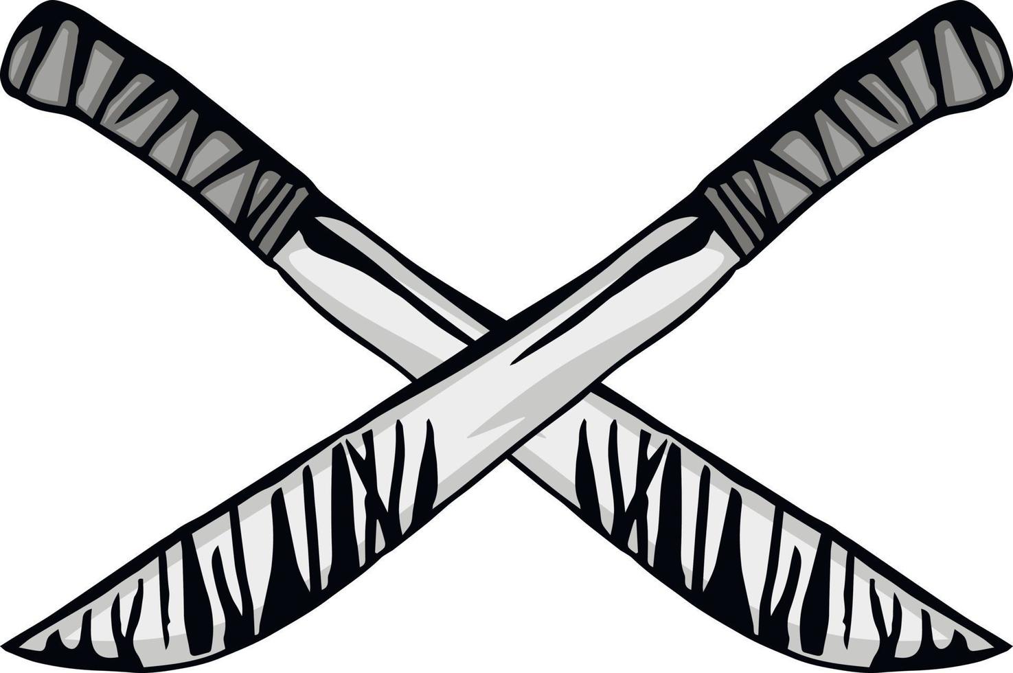 heraldic crossed swords vector