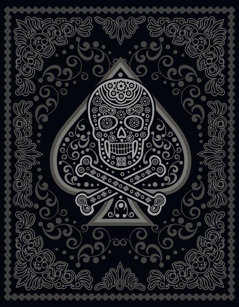 Gothic sign with skull, grunge vintage design t shirts vector