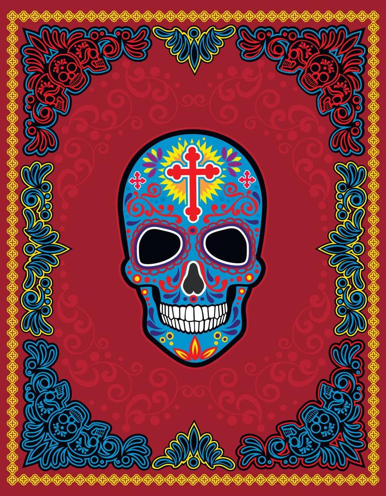 Signo gótico con calavera, camisetas de diseño vintage grunge vector