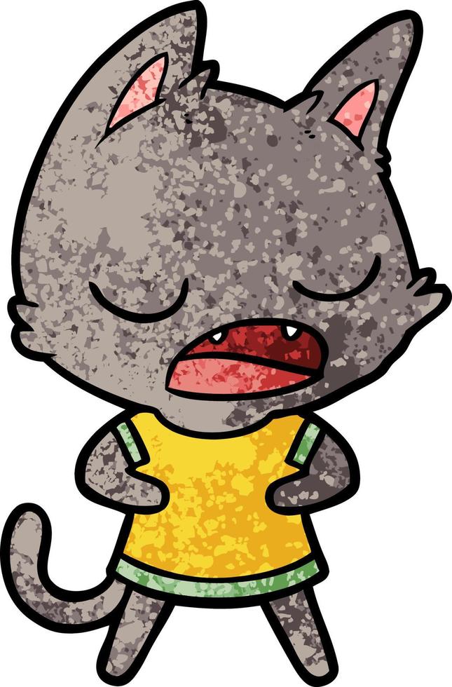 talking cat cartoon vector