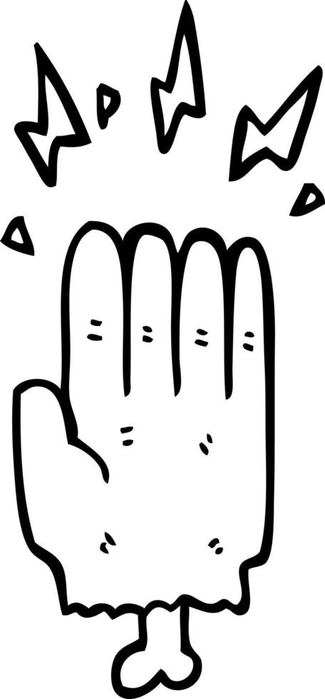 cartoon magic halloween zombie hand vector