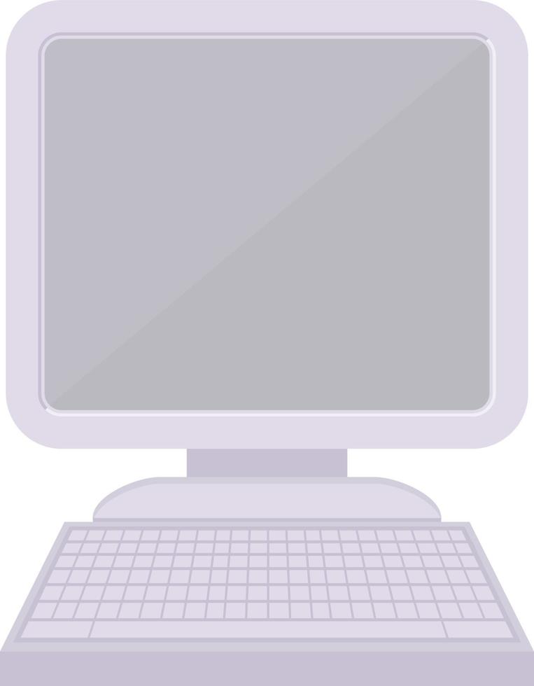 Flat colour illustration of a computer vector