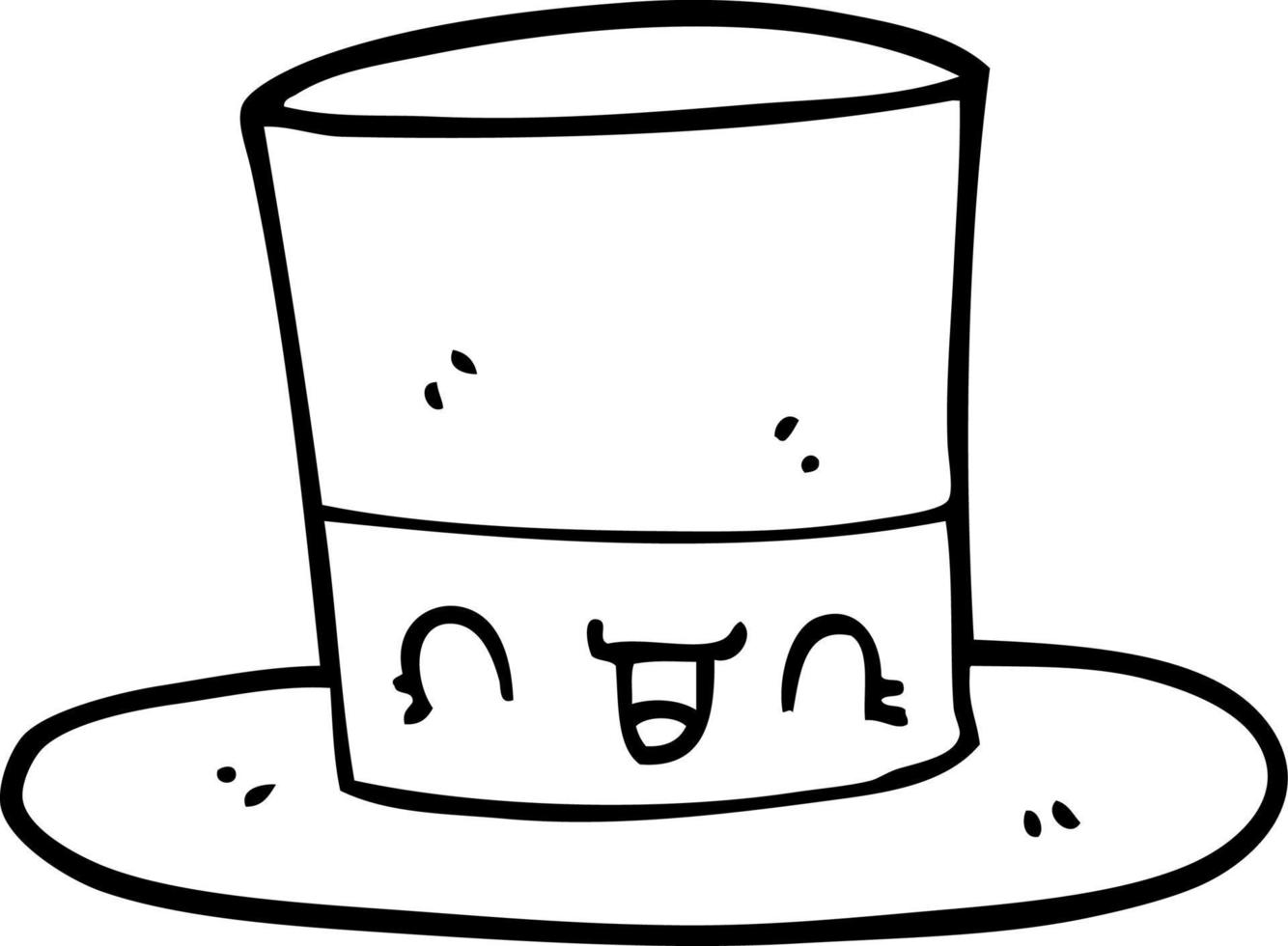 cartoon top hat vector