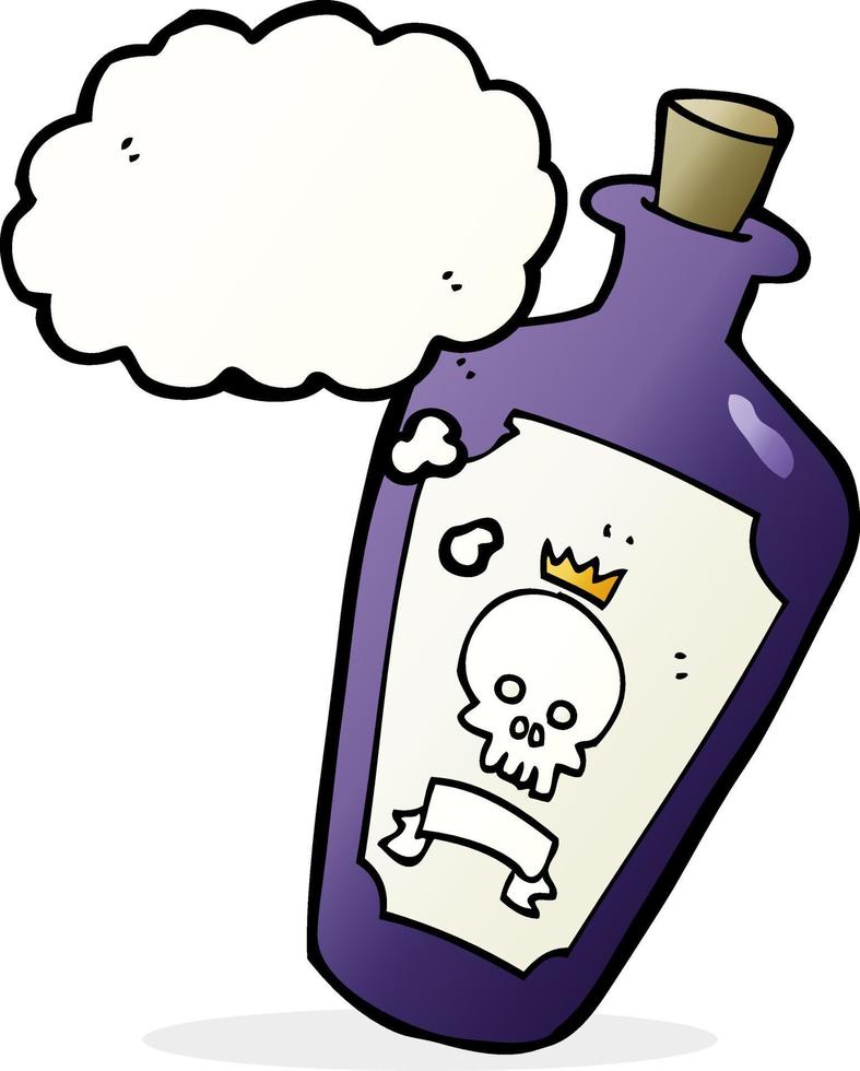 cartoon poison with thought bubble vector
