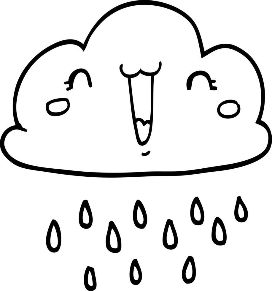 cartoon storm cloud vector