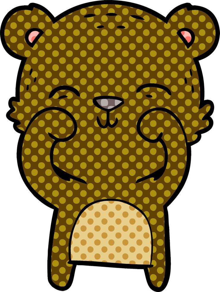 happy cartoon bear vector