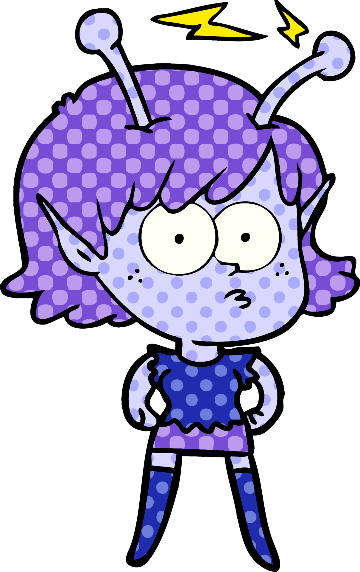 cartoon alien girl 12305435 Vector Art at Vecteezy
