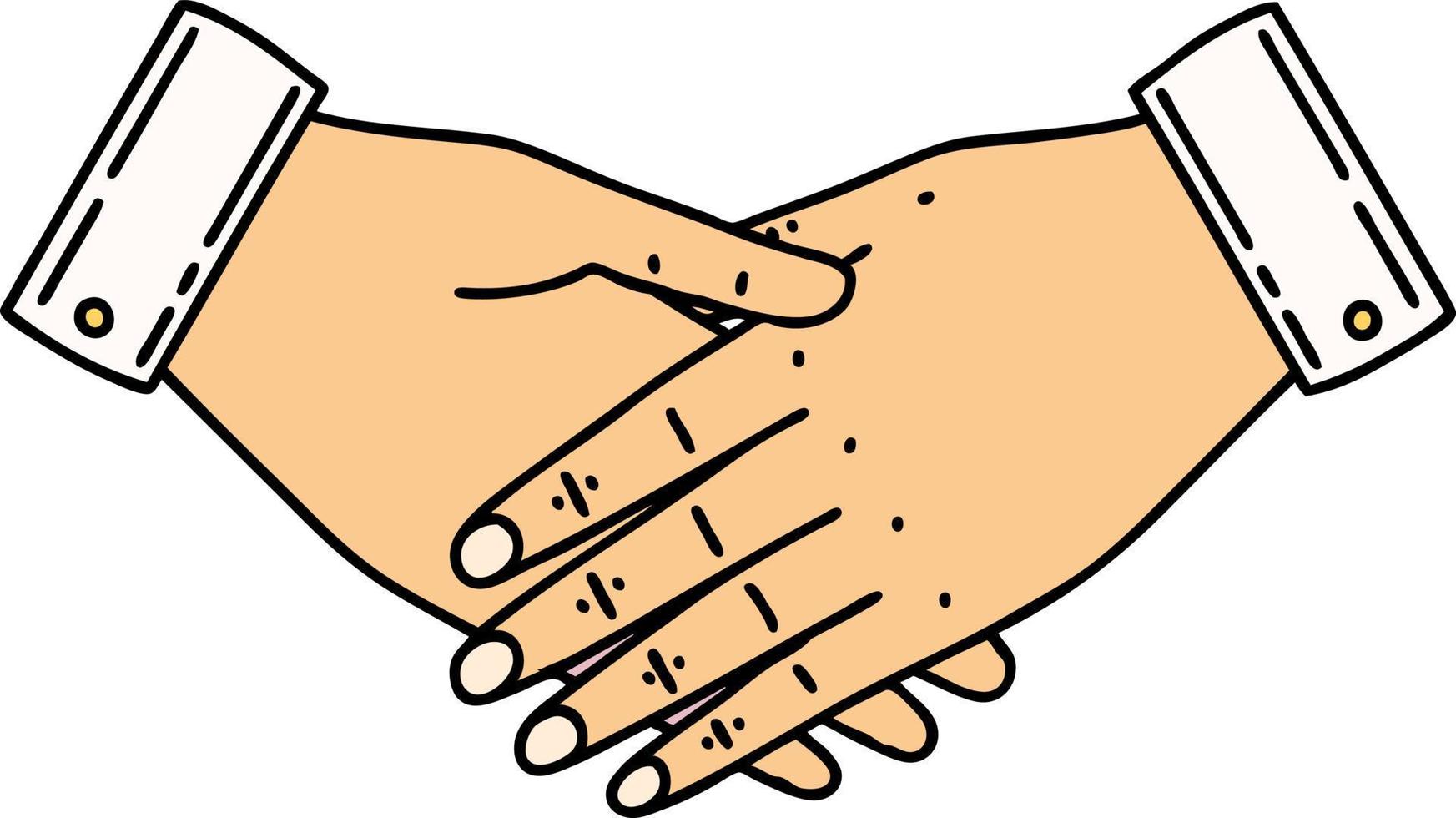 traditional tattoo of a pair of hands vector