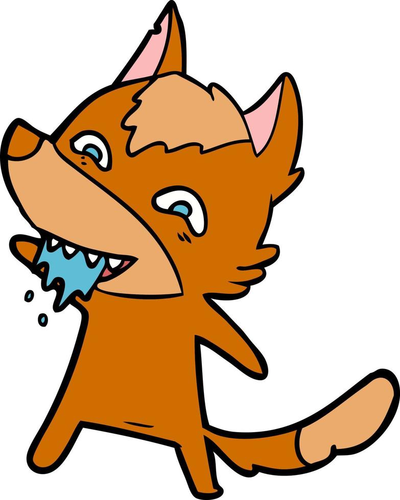 fox cartoon character vector