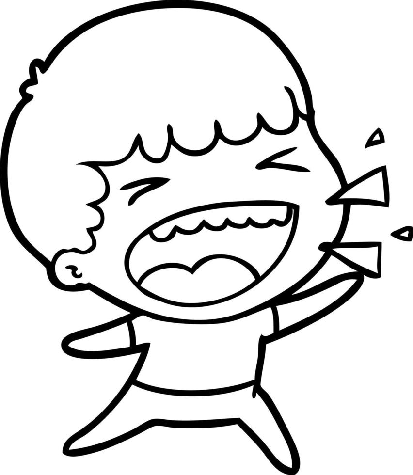 cartoon laughing man vector