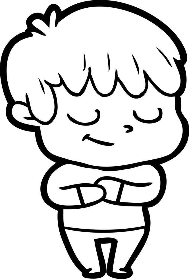 happy cartoon boy vector