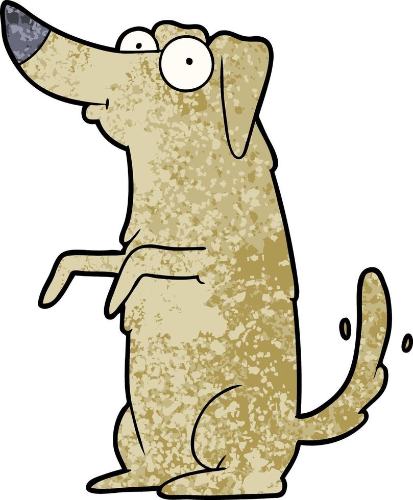 perro feliz de dibujos animados vector