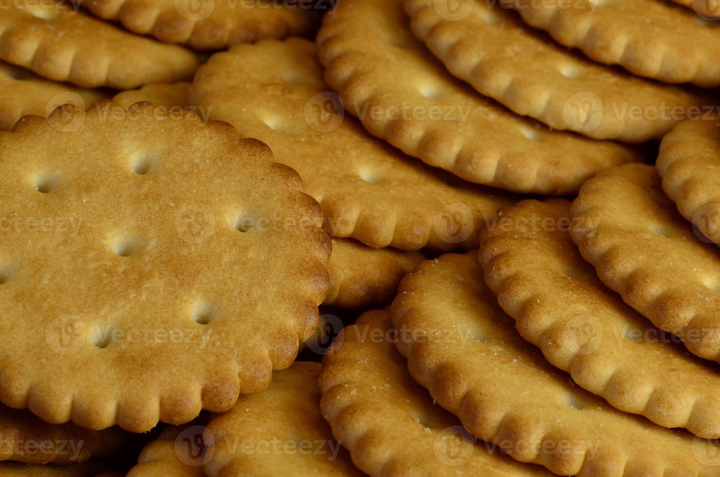 Closeup of salted crackers photo