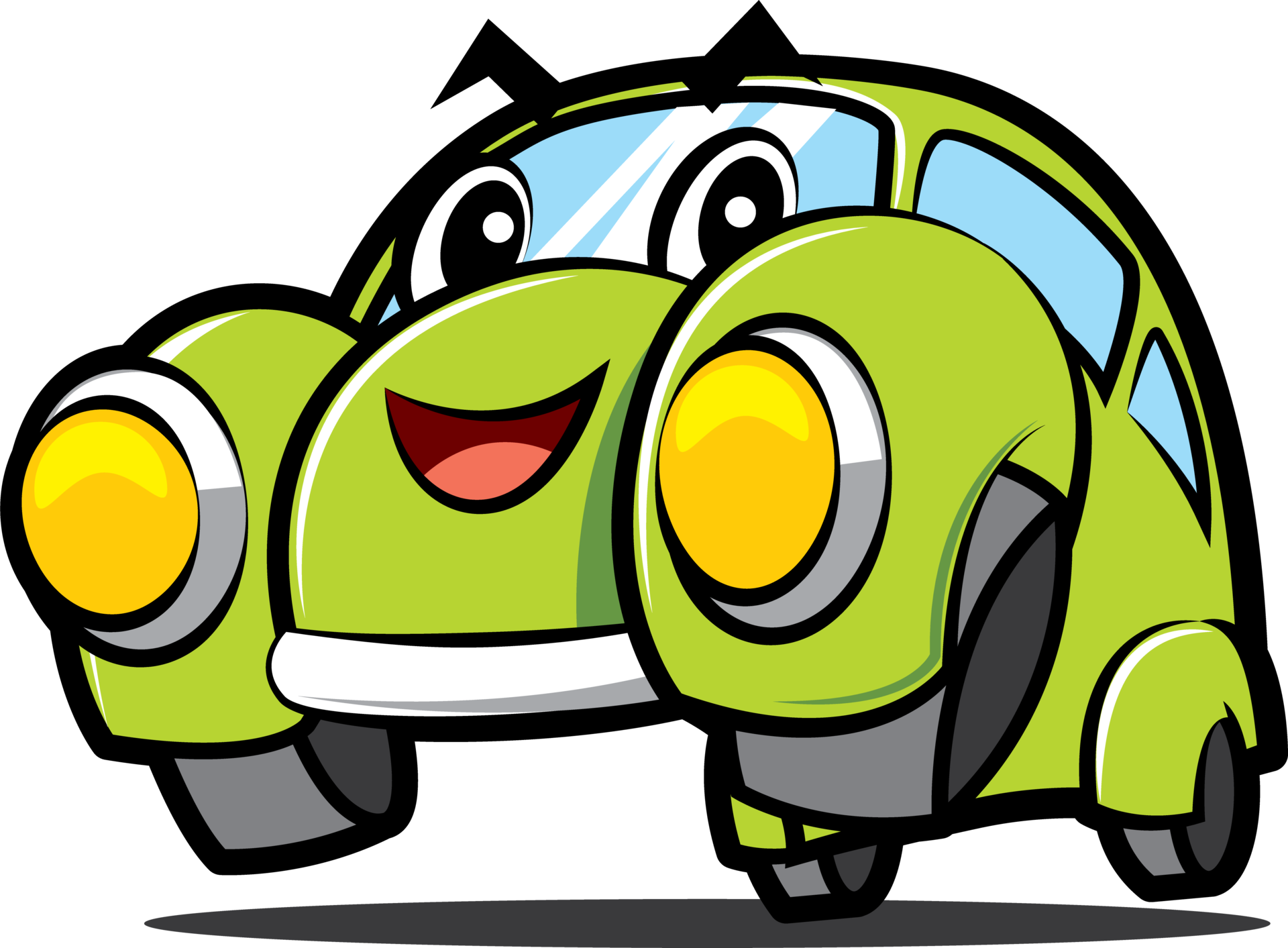 Cartoon car character illustration 12305813 PNG