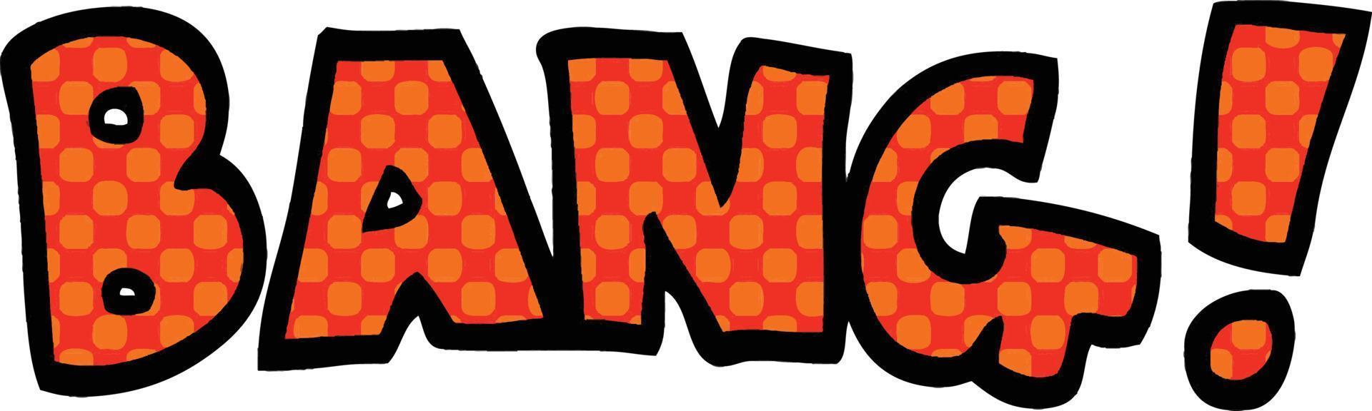 comic book style cartoon word bang vector