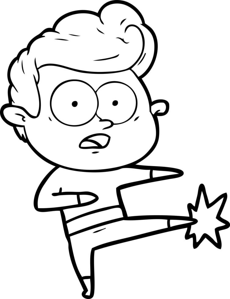 cartoon staring man vector
