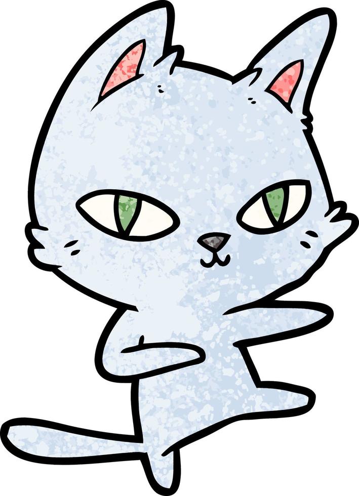 cartoon cat dancing vector