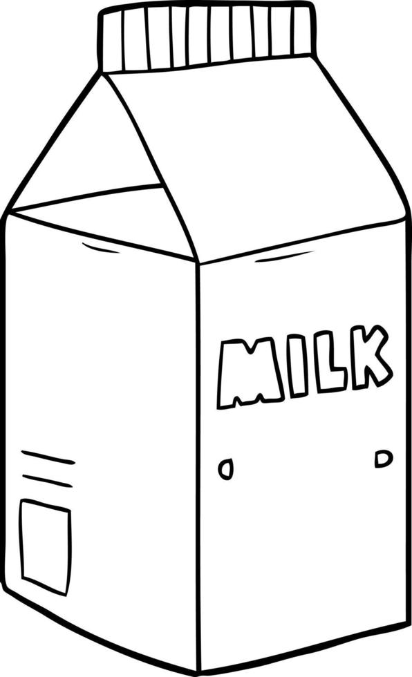 cartoon milk carton vector