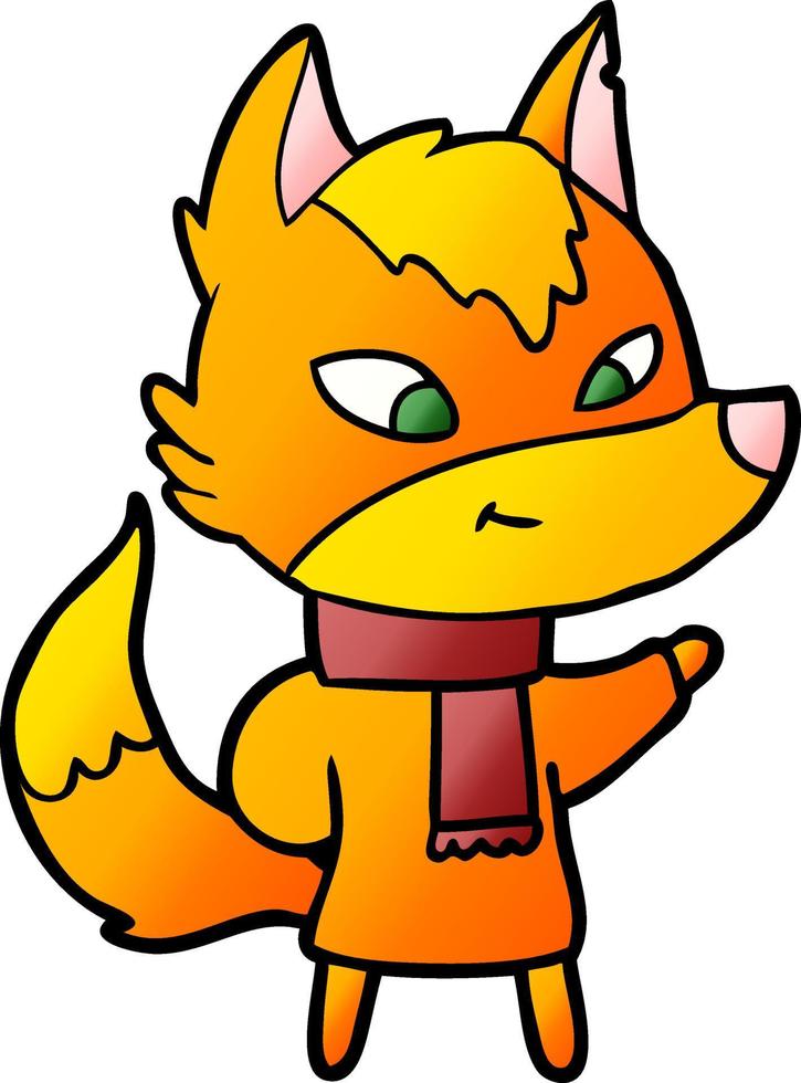 fox cartoon character vector