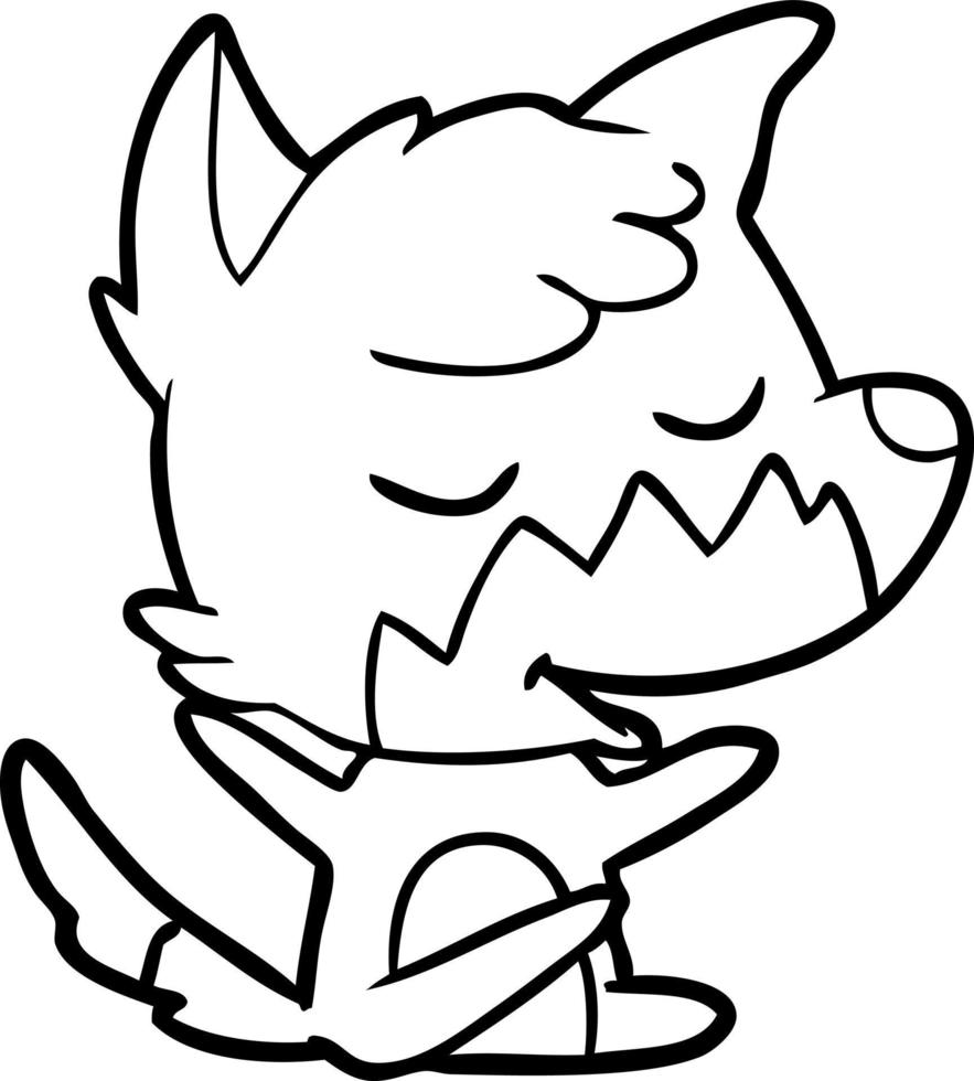 friendly cartoon fox vector