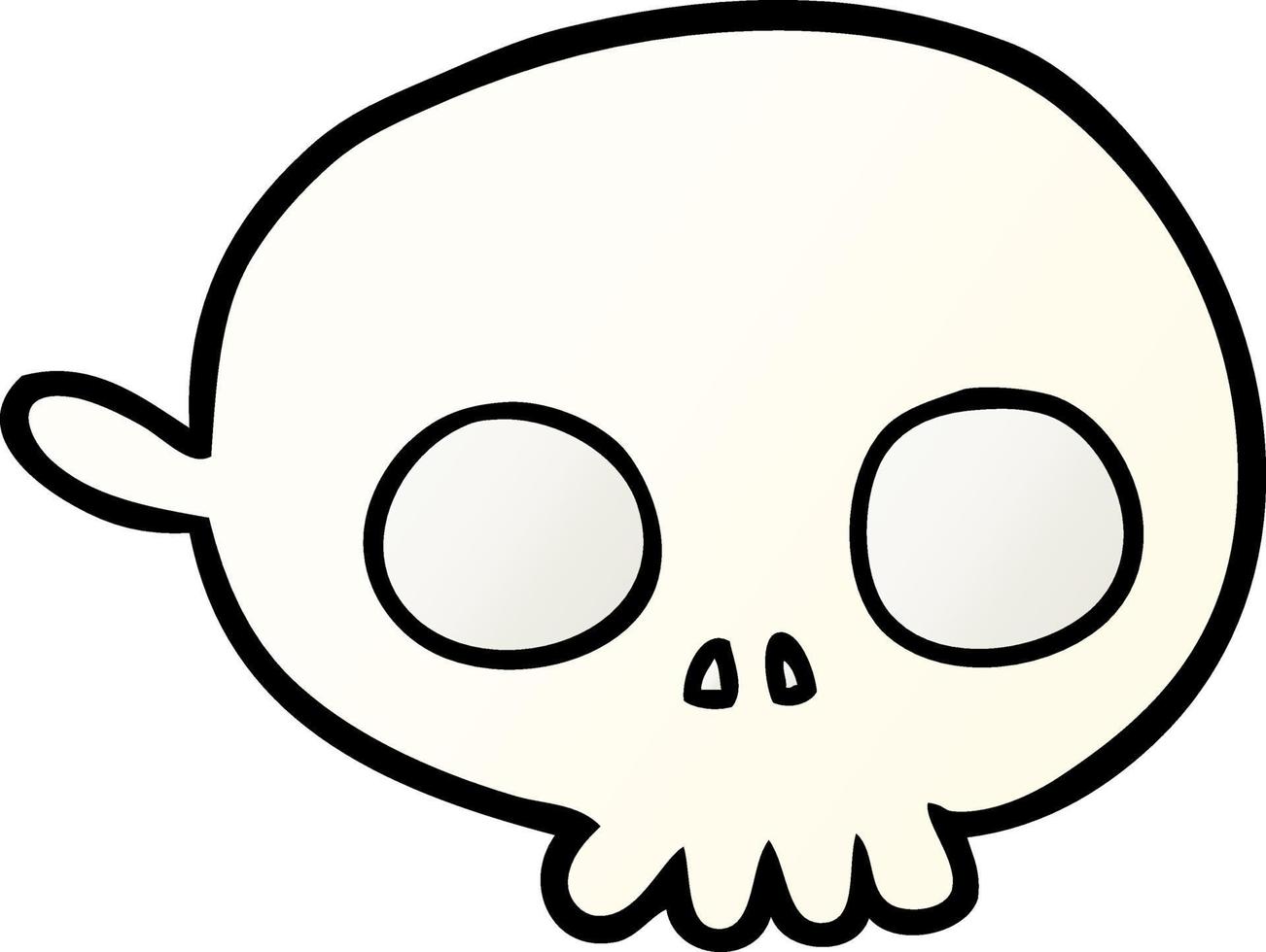 máscara de calavera espeluznante de dibujos animados vector