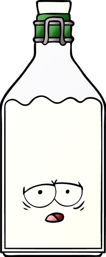 cartoon old milk bottle vector