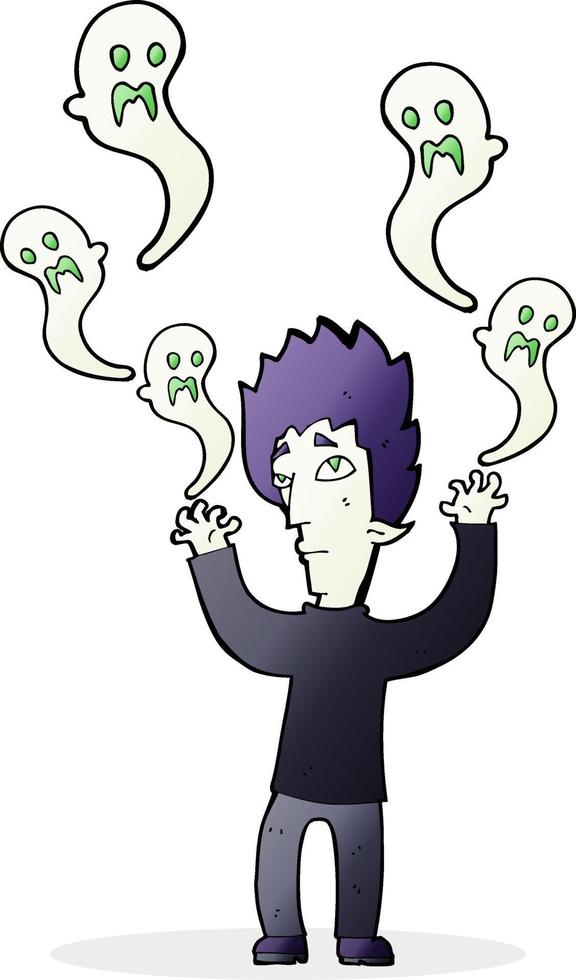 cartoon spooky vampire vector
