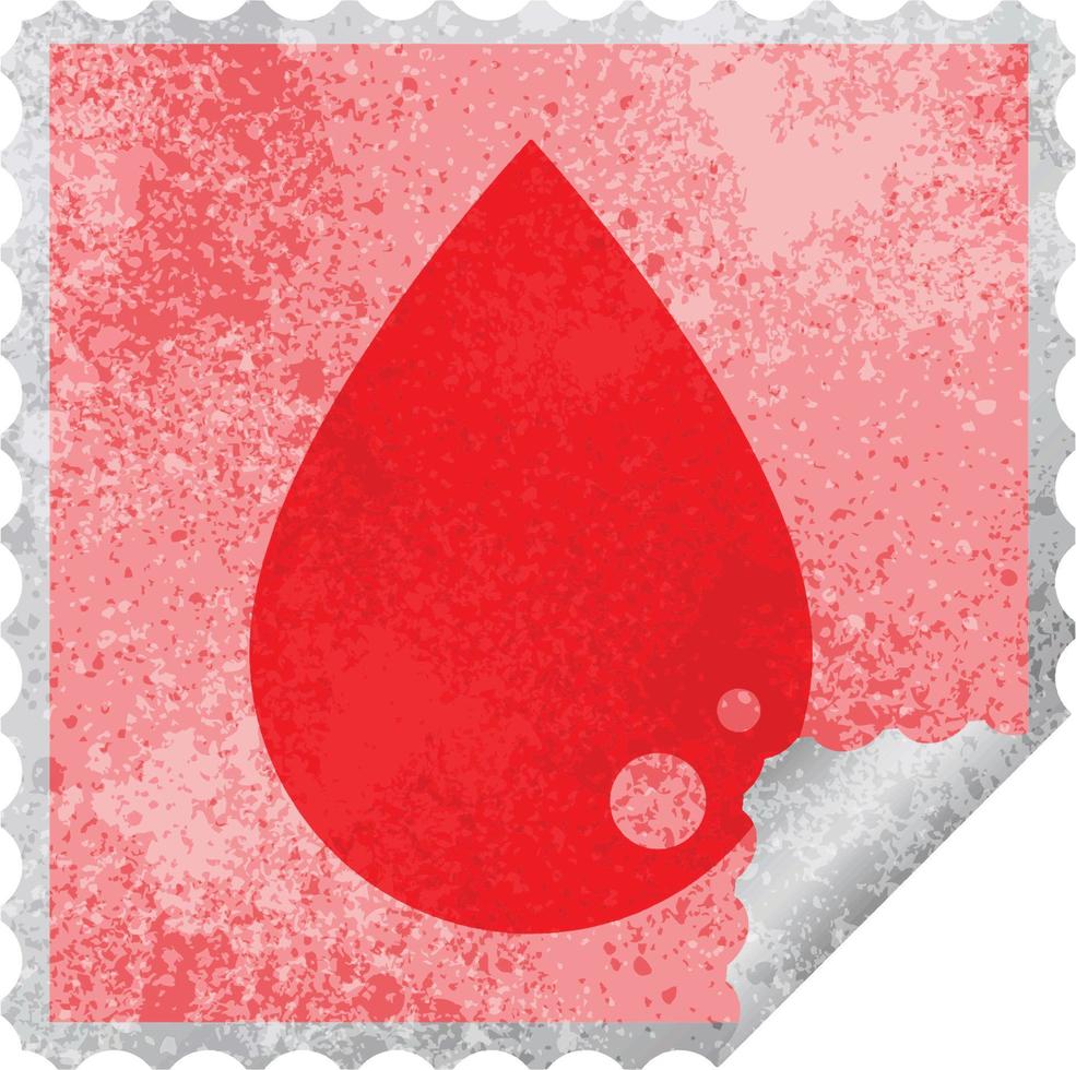 blood drop graphic vector square peeling sticker