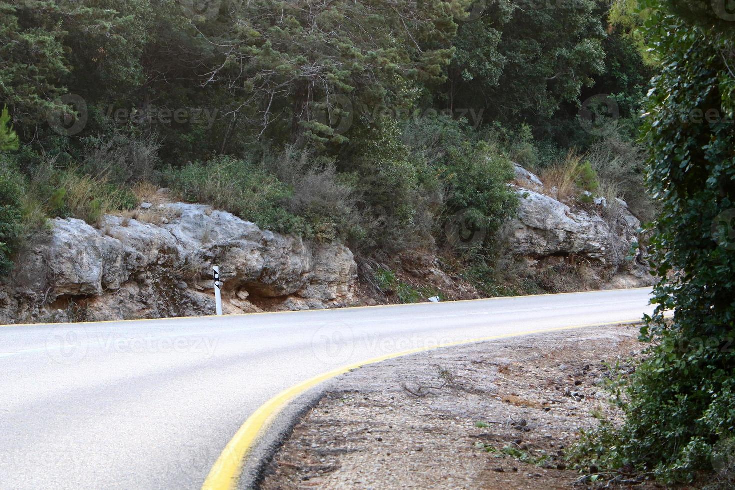 Highway in Israel from north to south photo