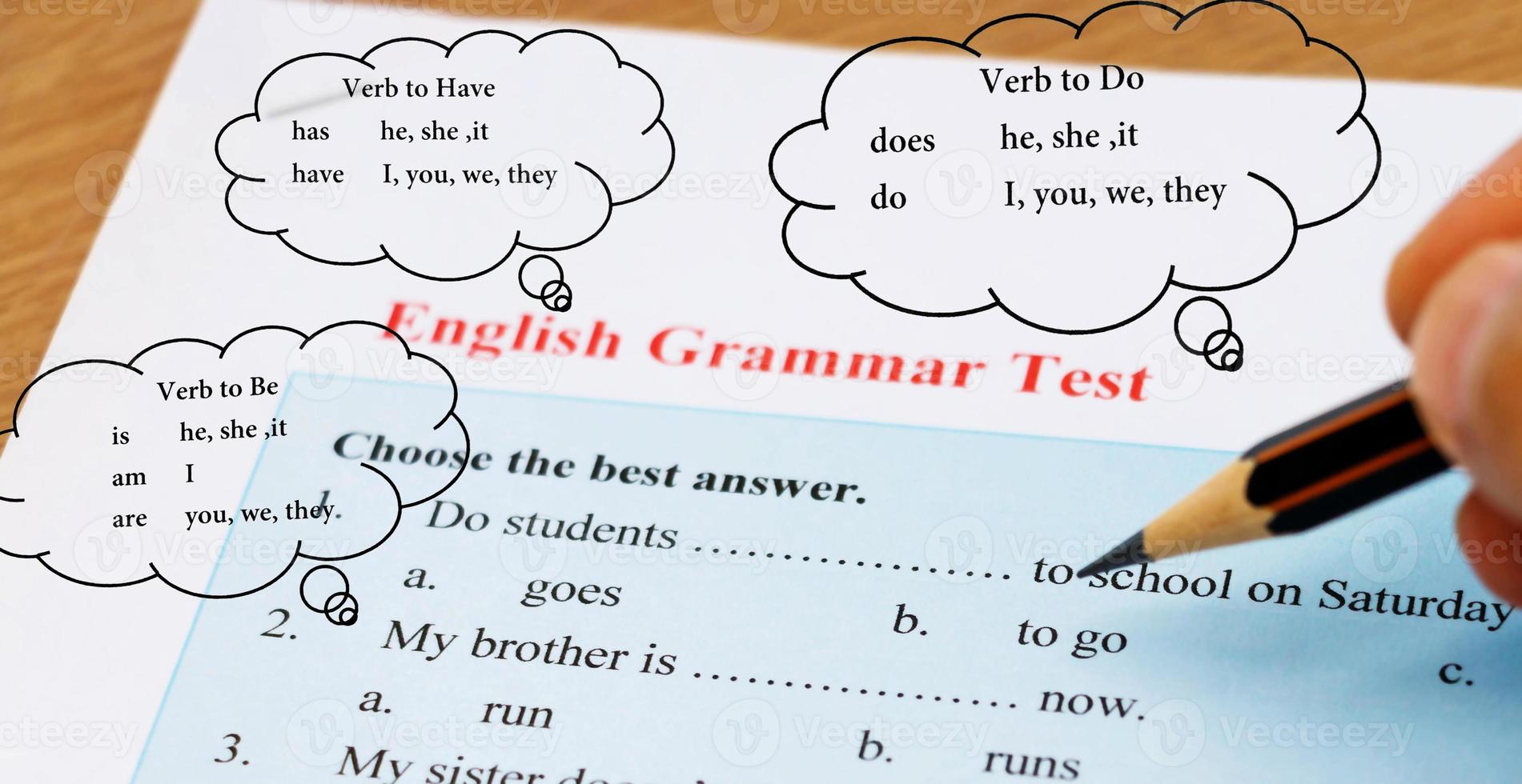 english grammar test photo