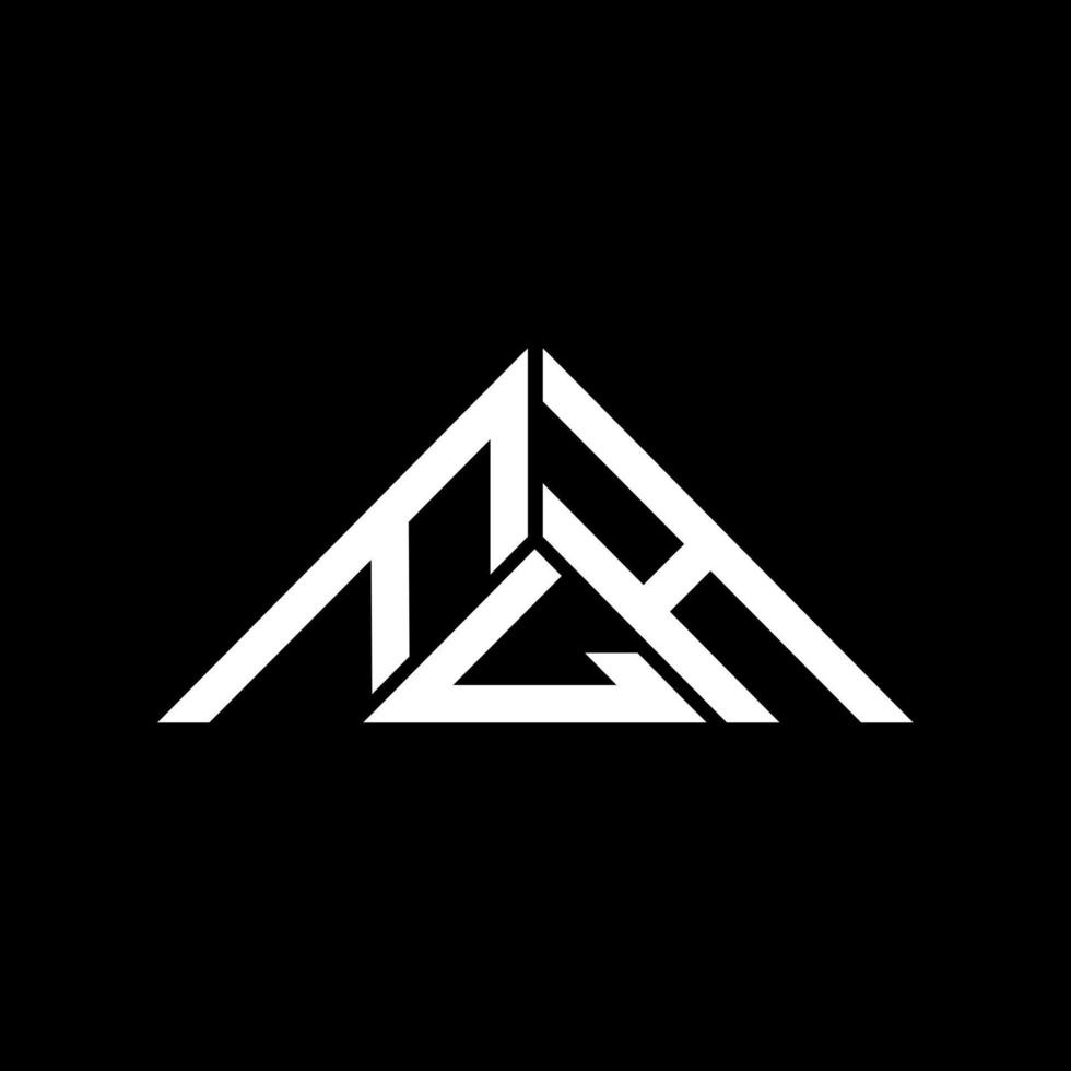 diseño creativo del logotipo de la letra flh con gráfico vectorial, logotipo flh simple y moderno en forma de triángulo. vector