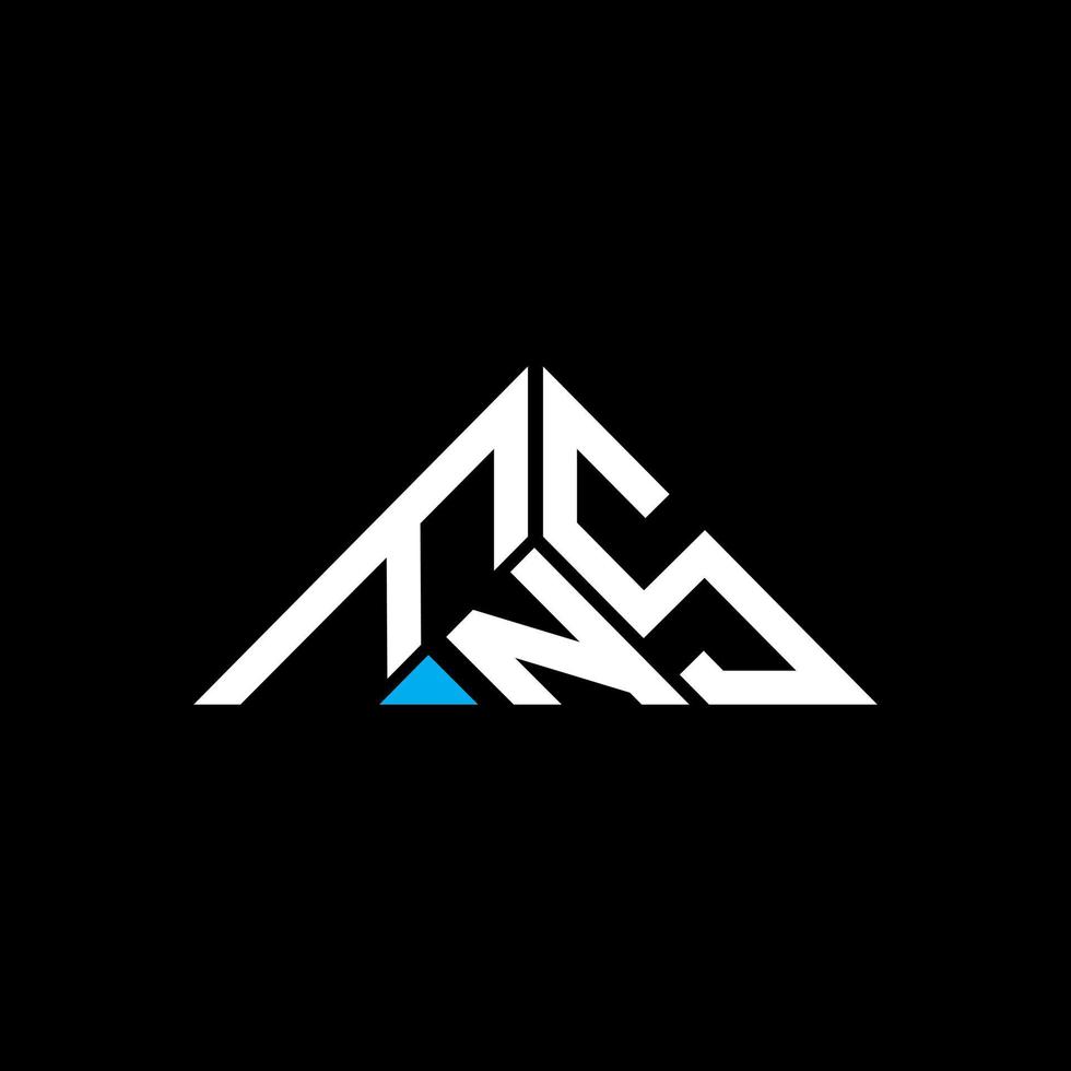 FNS letter logo creative design with vector graphic, FNS simple and modern logo in triangle shape.
