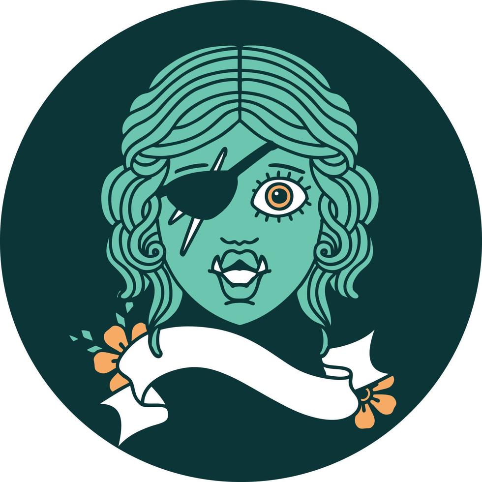 orc rogue character face icon vector
