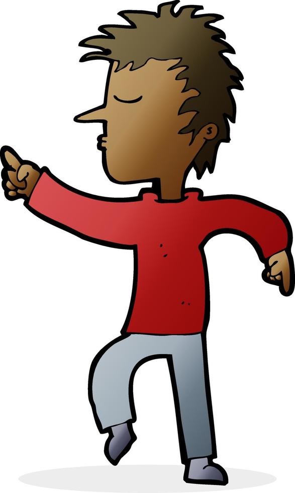 cartoon man pointing vector