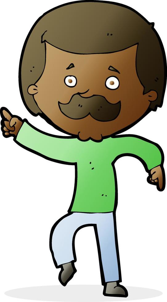 cartoon dancing dad vector