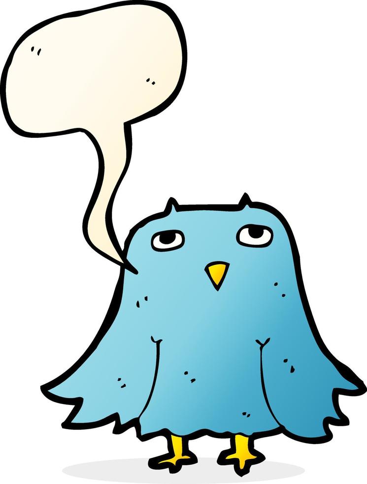 cartoon owl with speech bubble vector