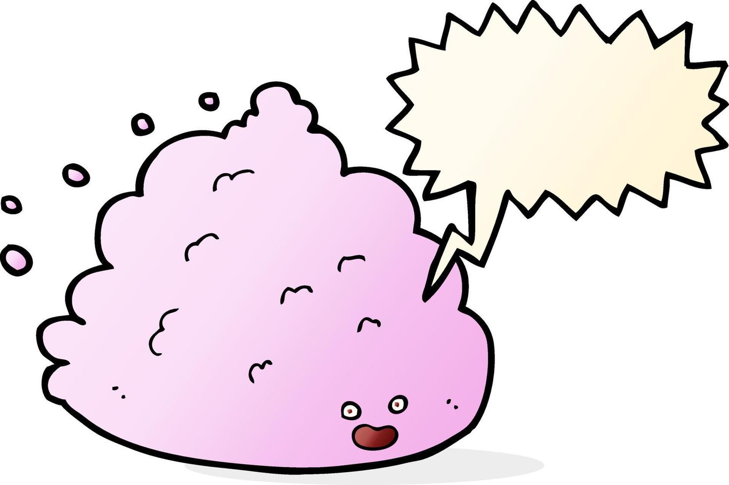 cartoon cloud character with speech bubble vector