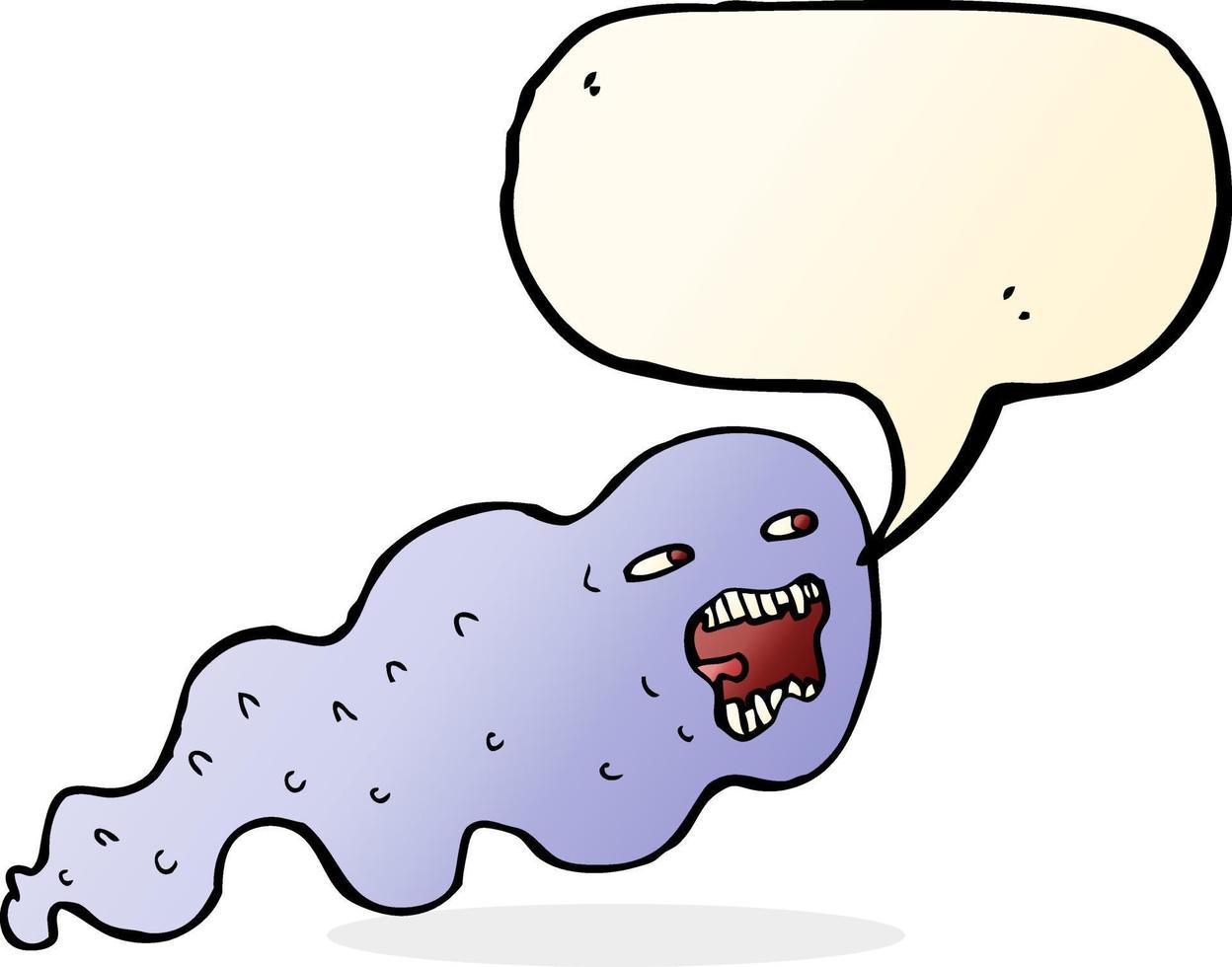 cartoon ghost with speech bubble vector