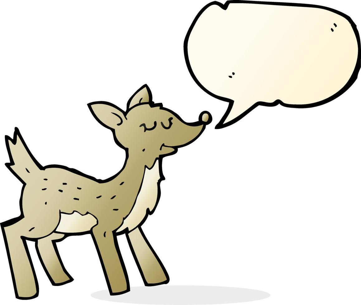 cute cartoon deer with speech bubble vector