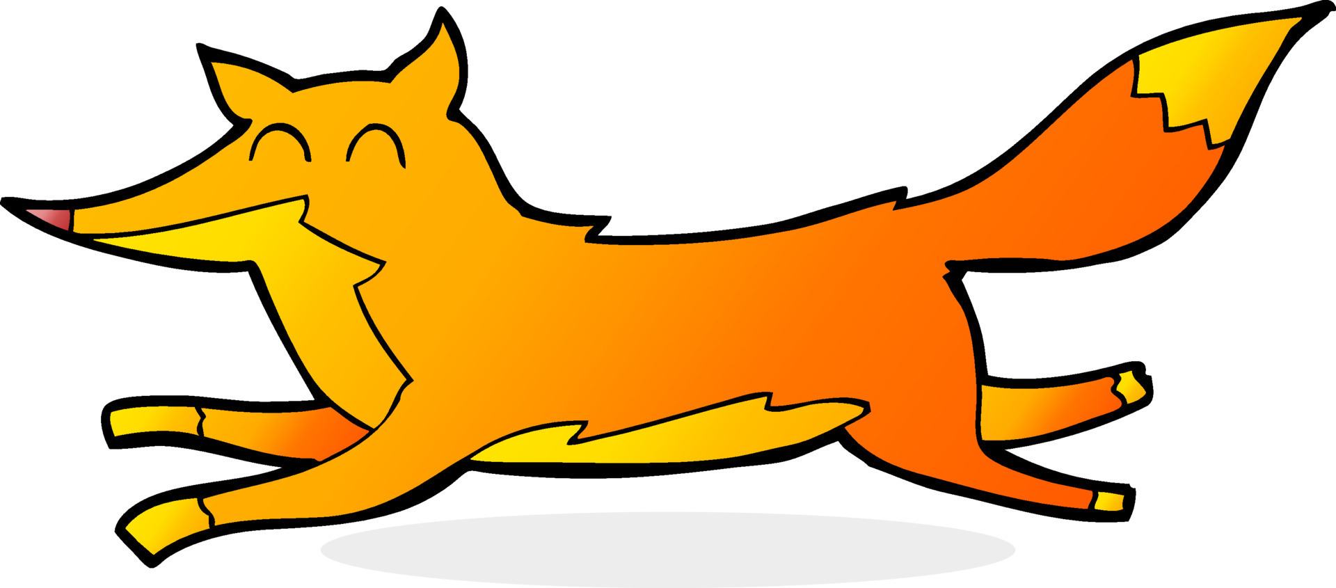 cartoon running fox 12307995 Vector Art at Vecteezy