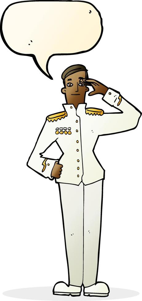 caricatura, militar, hombre, en, vestido, uniforme, con, burbuja del  discurso 12308046 Vector en Vecteezy