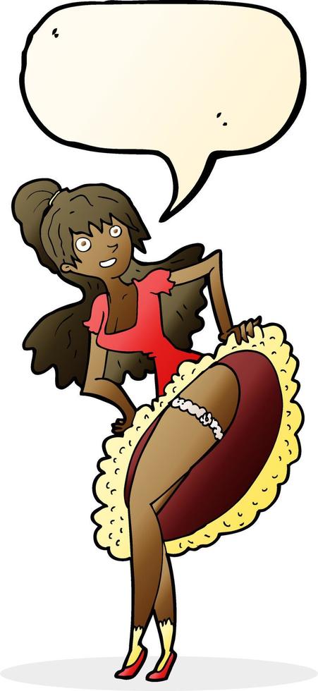 cartoon flamenco dancer with speech bubble vector
